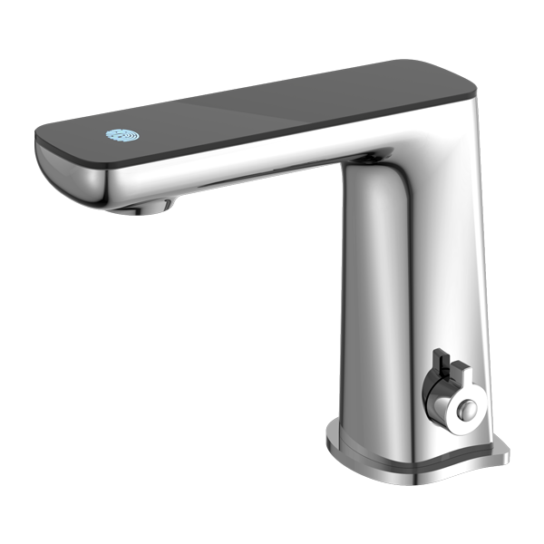 Claudia Sensor Mixer With Black Top Display, Finish: Chrome