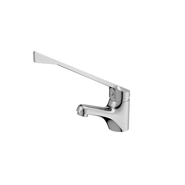 Classic Care Basin Mixer Extended Handle, Finish: Chrome