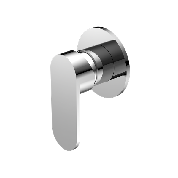 Ecco Shower Mixer Round Plate, Finish: Chrome