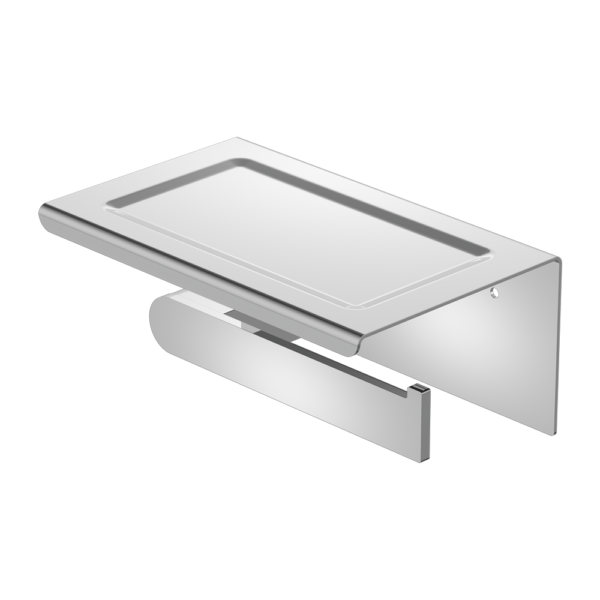 Bianca Toilet Roll Holder With Phone Holder, Finish: Chrome