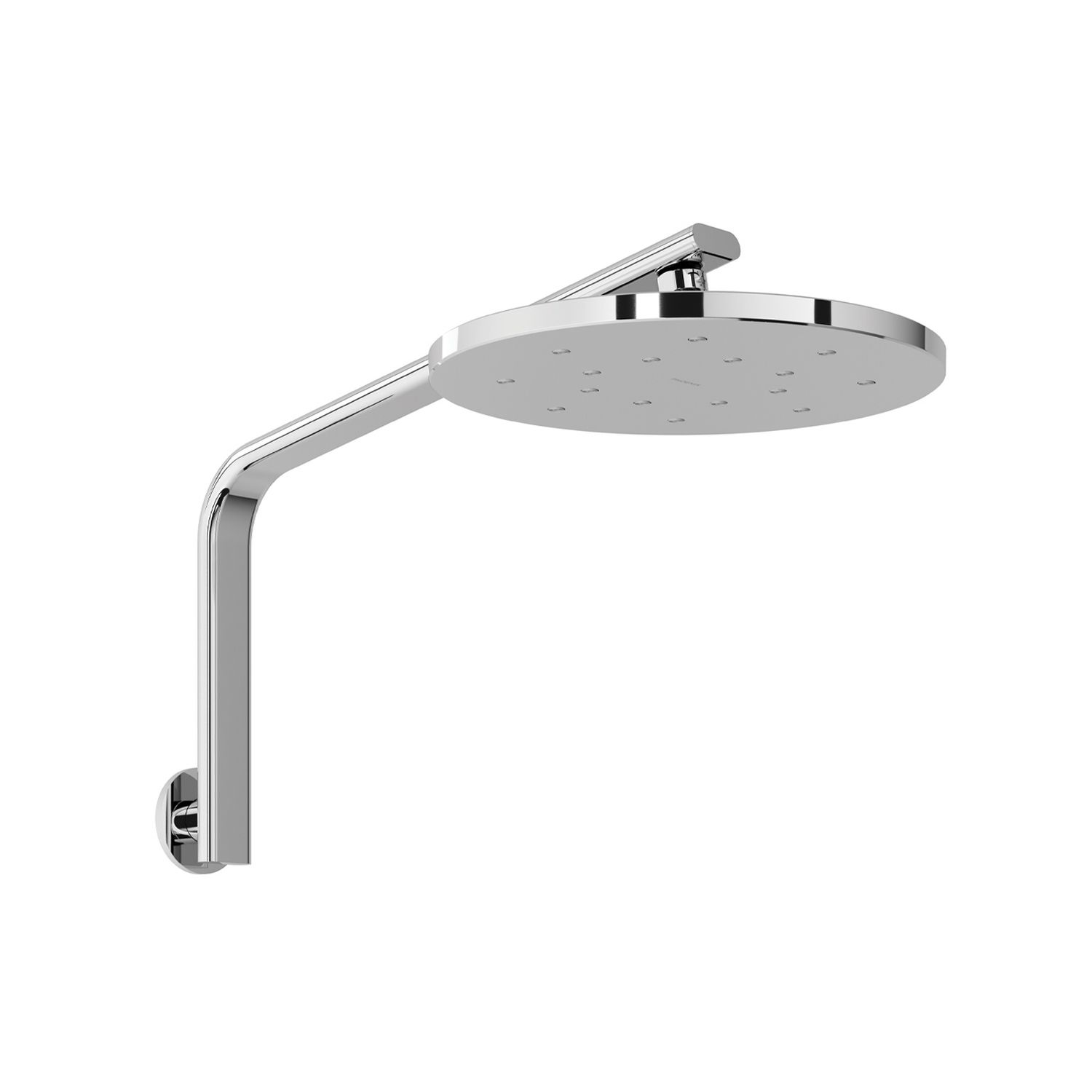 Oxley High-Rise Shower Arm &amp; Rose - 4 Star, Finish: Chrome