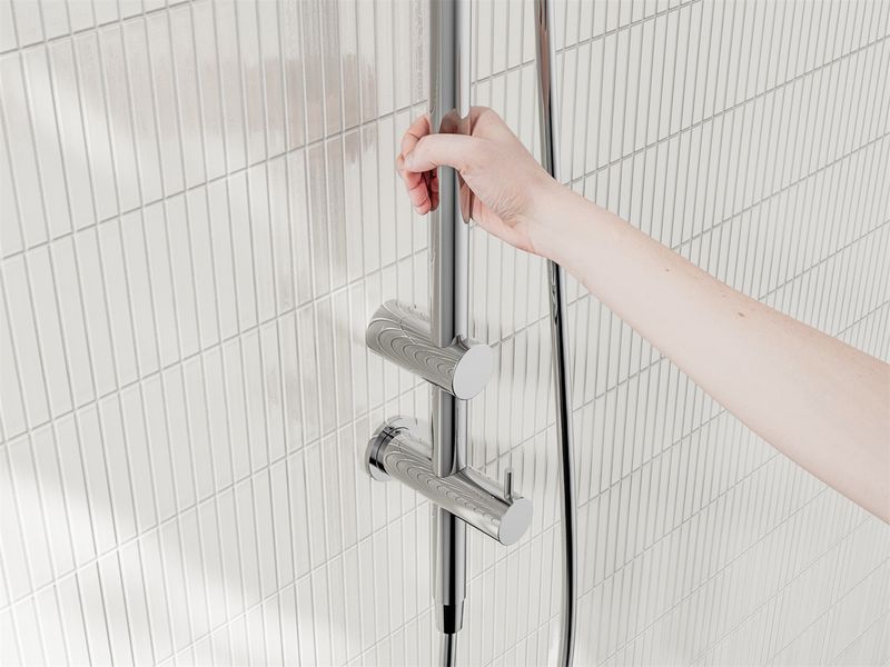 Mecca Care 25Mm Grab Rail 900Mm Twin Shower Set