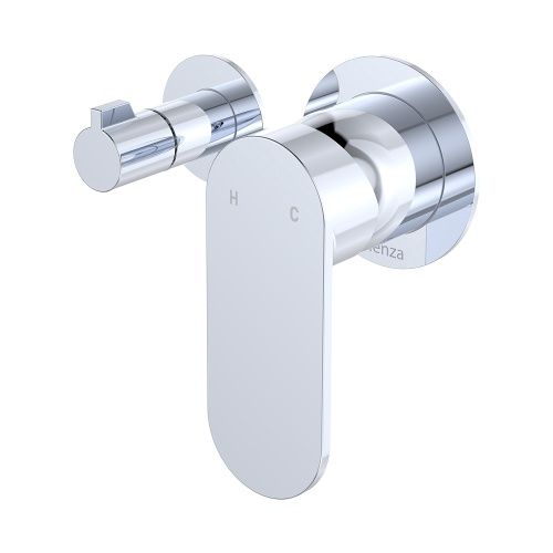 EMPIRE SLIM Wall Diverter Mixer - Horizontal, Finish: Chrome, Option: Round