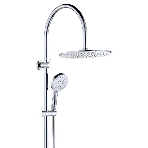 EMPIRE SLIM Curved Twin Shower, Finish: Chrome