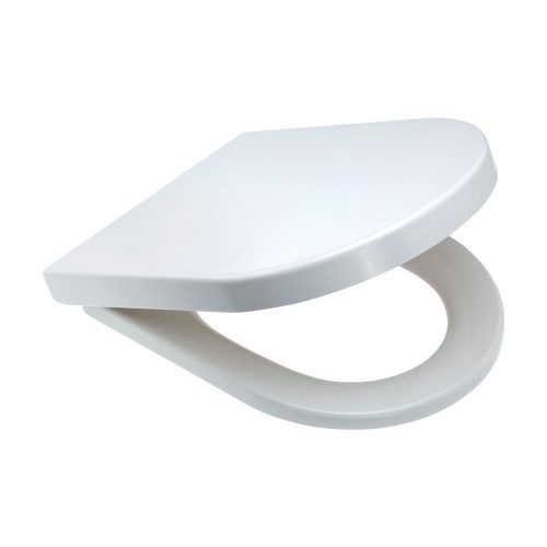 UNI Soft Close Toilet Seat Quick Release, Finish: Gloss White
