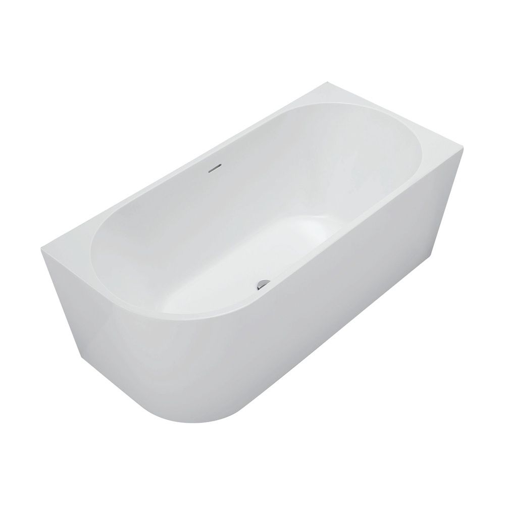 Isabella Acrylic Corner Bath with Overflow, Finish: Matte White, Side: Left-Hand, Size: 1500mm
