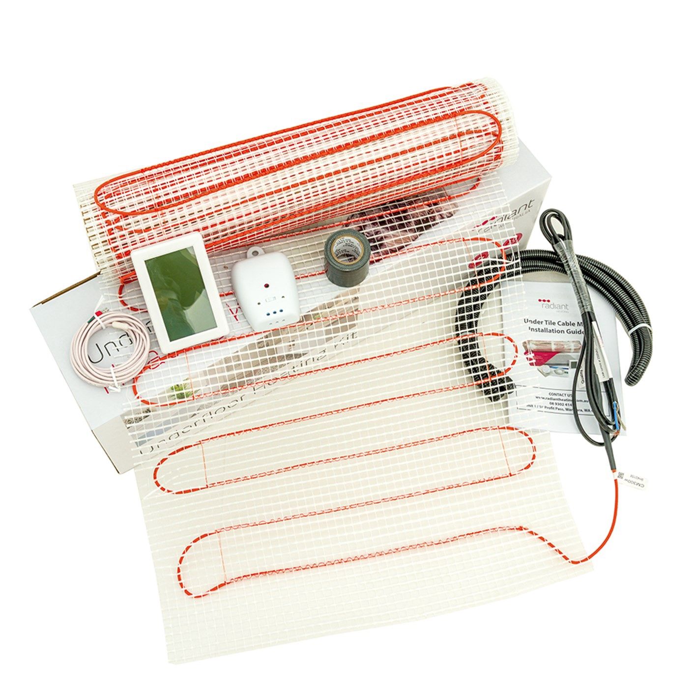 Bathroom Under Tile Mat Kit 200w p/sqm, Size: 1sqm
