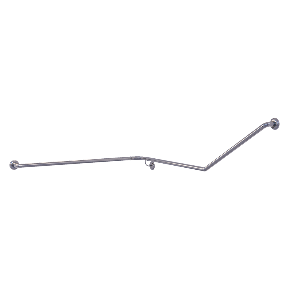 Accessible Wrap Around Left Hand 30° Grab Rail, Modular, Concealed Fix, Option: Left-Hand