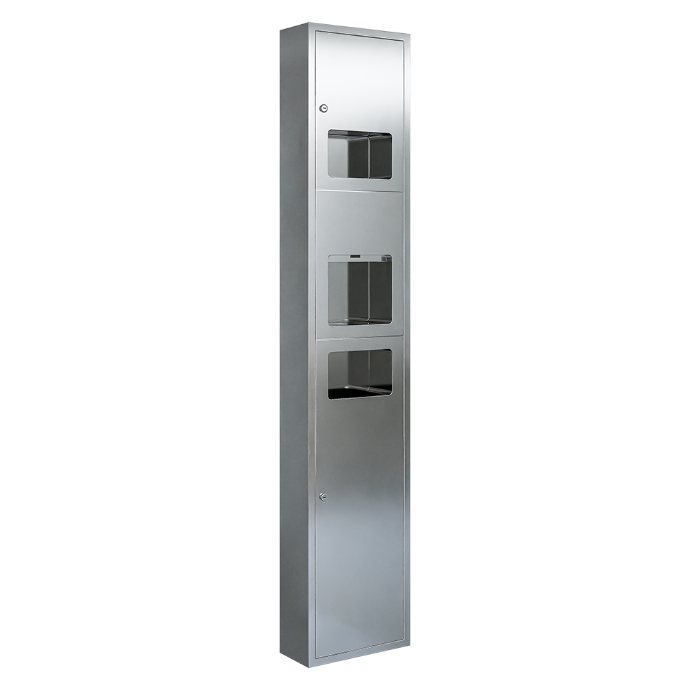 Surface Mounted 3N1 Paper Towel Dispenser / Eco Hand Dryer &amp; Waste, Option: 20L Waste Receptacle
