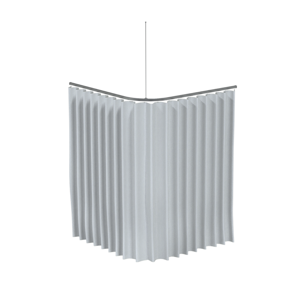 Modular Micro Shower Curtain Track 1600mm, Finish: Anodised Aluminium, Option: 1 Track