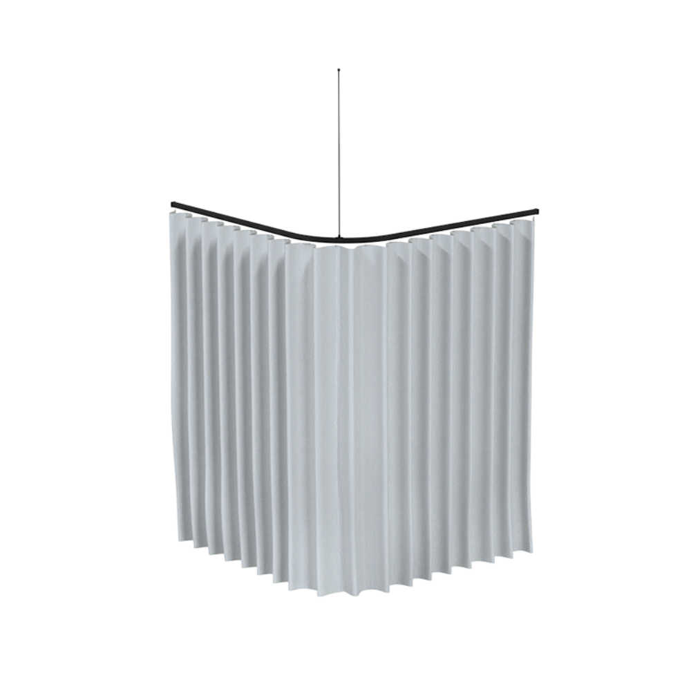 Micro Shower Curtain Track L 1200mm, Finish: Designer Black, Option: 1 Track