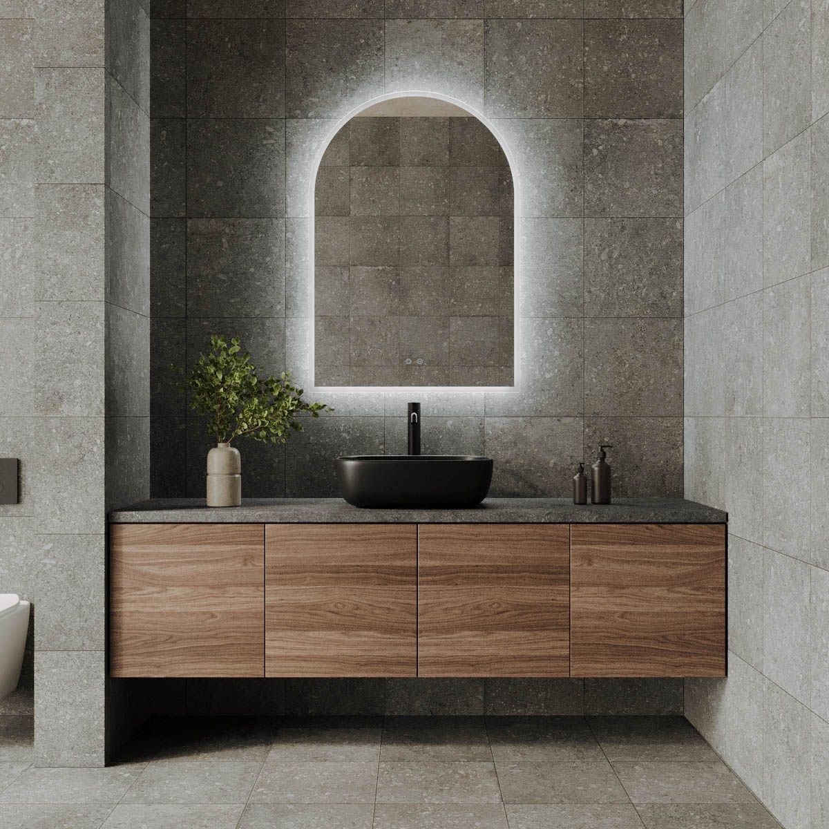 Great Arch LED Mirror, Finish: Frameless