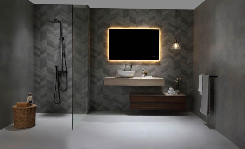 Kara LED Mirror with Bluetooth Speakers, Demiser &amp; Portable Magnifier, Size: 900mm x 600mm