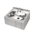 Hands Free Knee Operated Stainless Steel Time Flow Basin, Option: Time Flowed Basin