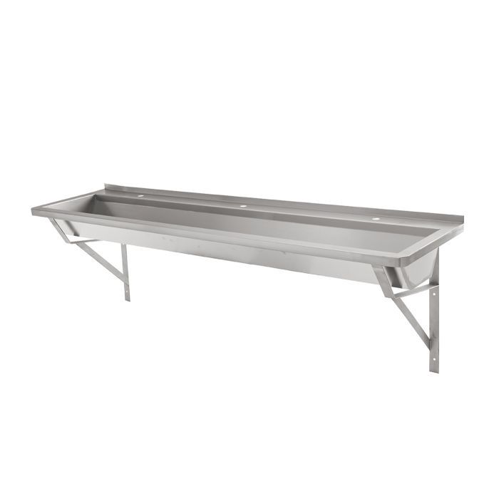 Walls End Pattern Trough with Wall Brackets, Size: 900mmL