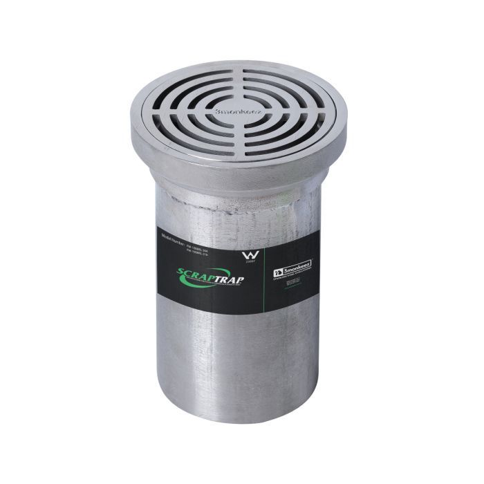 Drop In Round Floor Waste With Fixed Strainer And Removable Basket, Finish: 304 Grade SS, Option: Suits 100mm Pipe, Size: 112mm