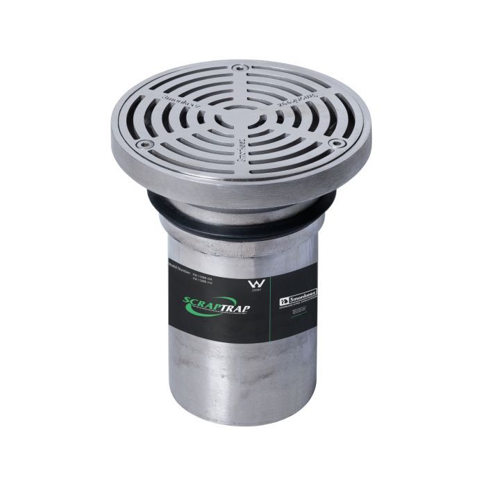 Round Floor Waste With Fixed Strainer And Removable Basket, Finish: 304 Grade SS, Option: Suits 100mm Pipe, Size: 150mm