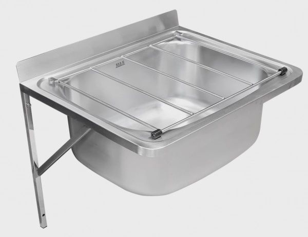 MAS Cleaners Sink with Grate, Option: Including Brackets