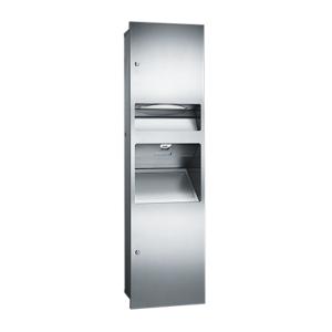 Turbo 3 In 1 Paper Towel Dispenser, High-Speed Hand Dryer &amp; Waste Bin, Finish: Silver