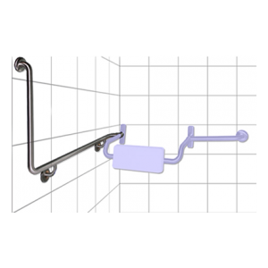 Grab Rail - Back Rest Attachment, Option: LH, Size: 90 Degree