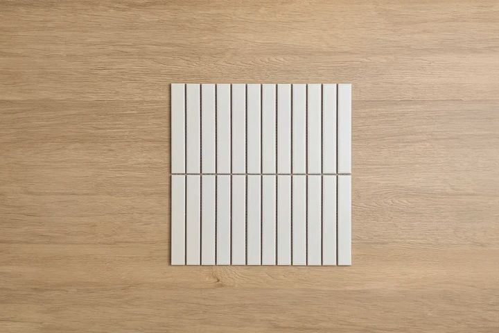 Moscow KitKat White Mosaic Sheet 298x295 (Per Sheet), Colour: White Gloss