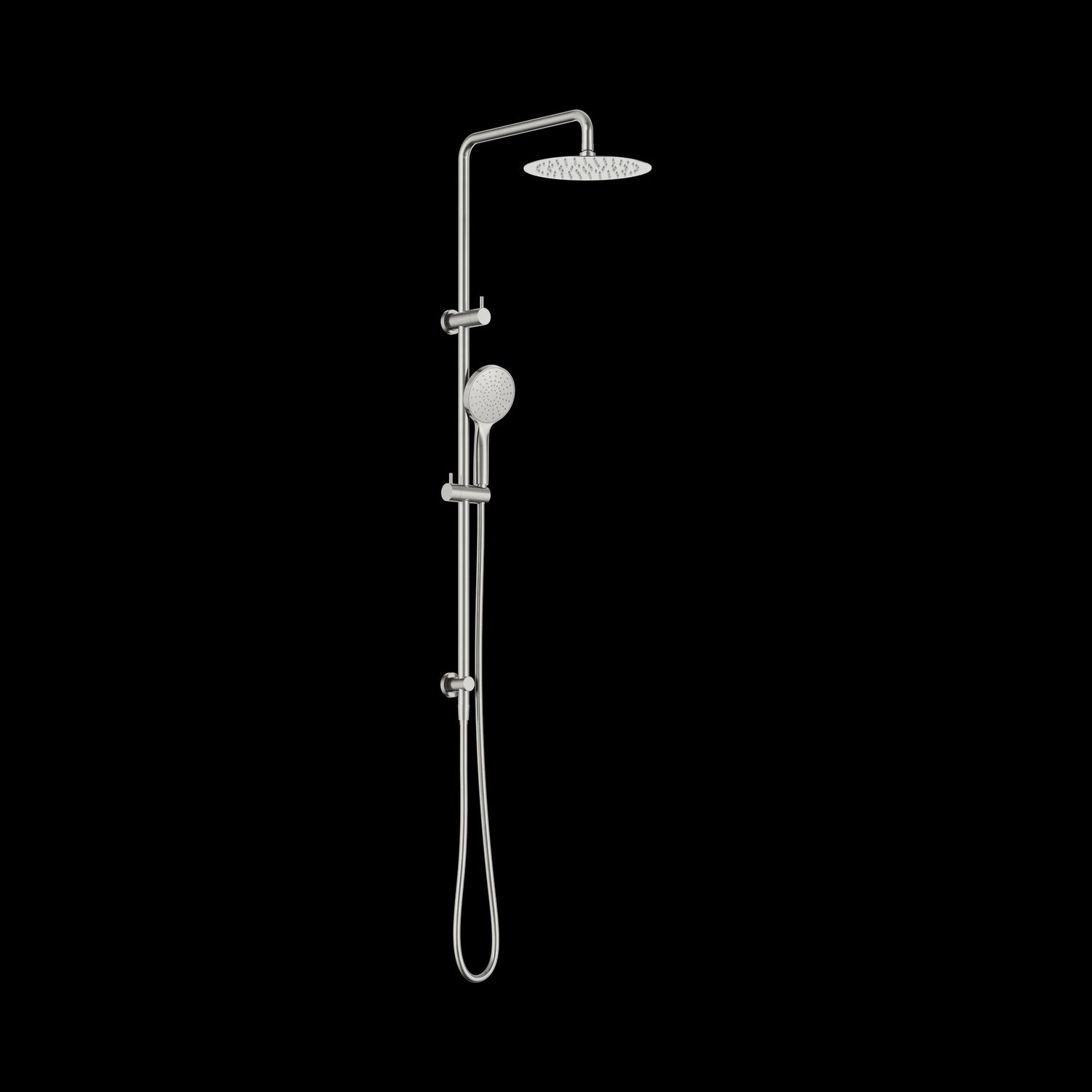 Dolce II Twin Shower, Colour: Brushed Nickel