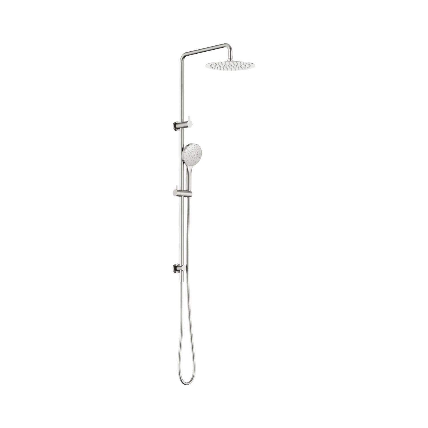 Dolce II Twin Shower, Colour: Brushed Nickel