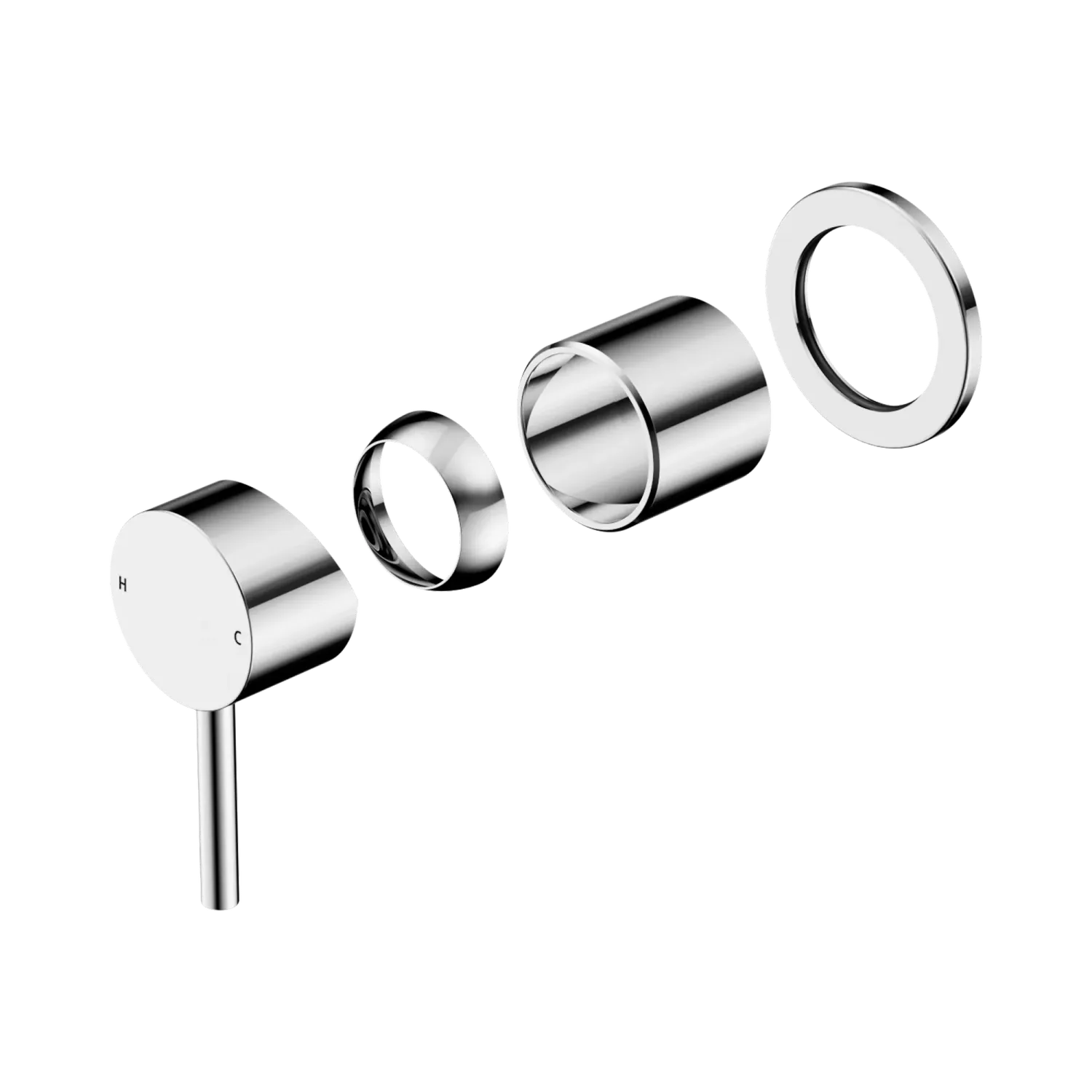 Dolce II Shower Mixer Trim Kit Only, Finish: Chrome