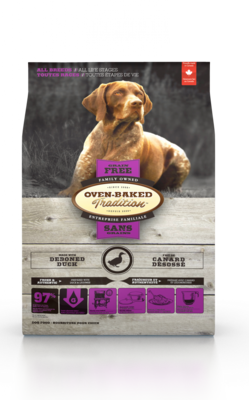 OVEN-BAKED Nourriture sèche – Formules Canard Sans grains toutes étapes de vie pour chien 11.34 kg