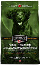 LIFETIME Nourriture sèche – Formule Toute étape de vie Agneau sans grains pour chien 11.4kg