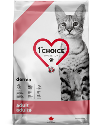 1ST CHOICE Nourriture sèche – Formule Derma pour chat