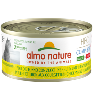 ALMO NATURE – Poulet et thon avec courgette en sauce pour chats