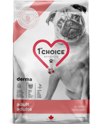 1ST CHOICE Nourriture sèche – Formule Derma Toutes races Adulte (1 an +) pour chien
