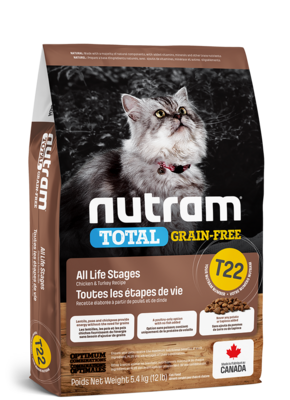 NUTRAM Nourriture sèche – Total T24 sans grains Truite et Saumon pour chat