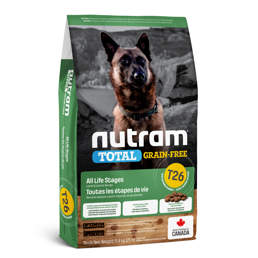 NUTRAM Nourriture sèche – Formule T26 Agneau et Légumineuses Sans grains pour chien