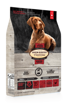 OVEN-BAKED Nourriture sèche – Formules Viandes Rouges Sans grains toutes étapes de vie pour chien