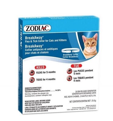 ZODIAC – Collier anti-puces et anti-tiques pour chat
