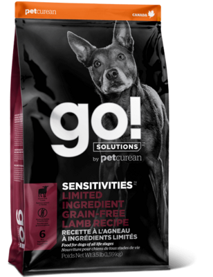 GO! – Formule sensitivities Sans grains Agneau pour chien