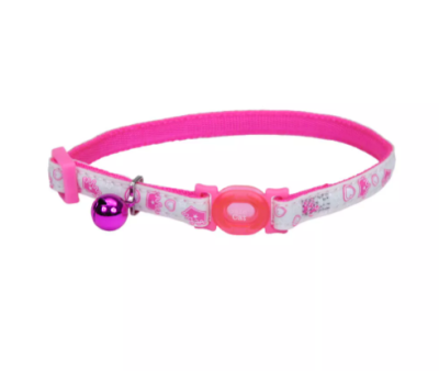 COASTAL – Collier Glow in the Dark Reine rose pour chat