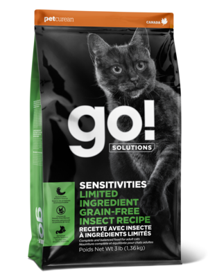 GO! – Formule Sensitivities insect Sans grains pour chat