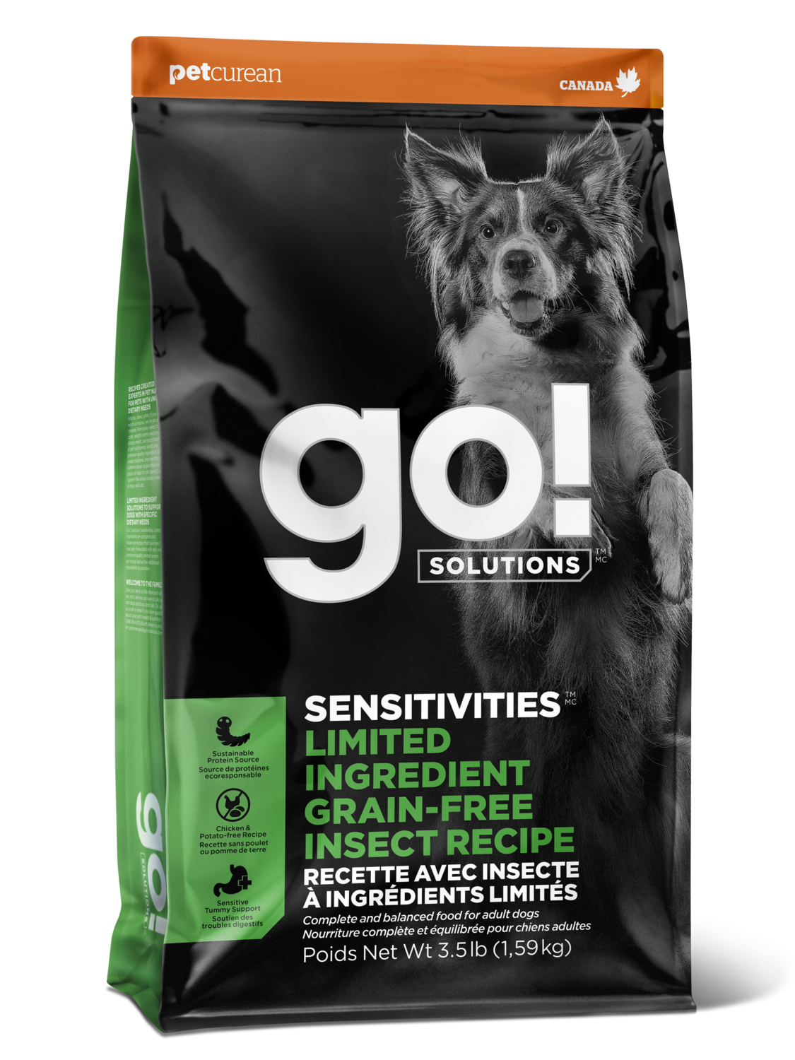 GO! – Formule Sensitivities insect Sans grains pour chien
