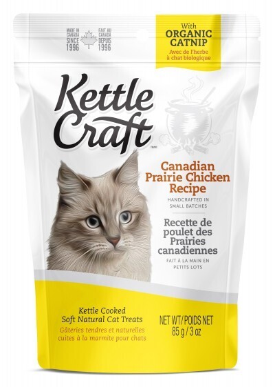 KETTLE CRAFT – Gâteries tendres naturelles Poulet et Herbe à chat 85gr