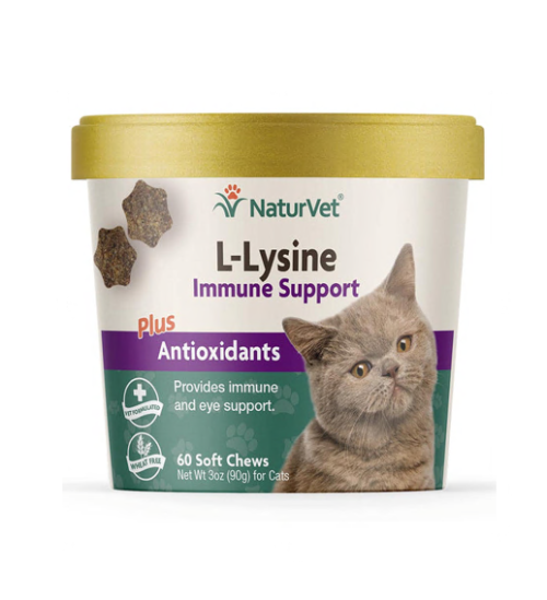 NATURVET- Supplément L-lysine en bouchées pour chat