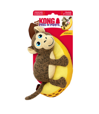 KONG – Peluche 2 en 1 un singe et sa banane pour chien