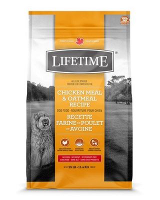LIFETIME Nourriture sèche – Formule Toute étape de vie Poulet et Avoine pour chien