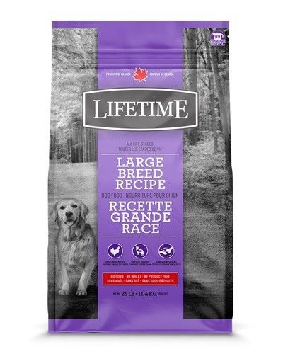 LIFETIME Nourriture sèche – Formule Toute étape de vie Grande Race pour chien 11.4kg