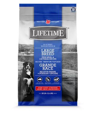 LIFETIME – Nourriture poisson &amp; avoine pour chien de grande race