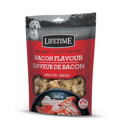 LIFETIME Biscuits – Saveur de bacon pour chien 340g