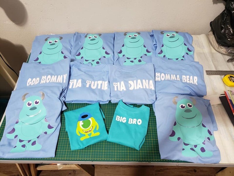 Monsters INC.  BabyShower Custom Shirts