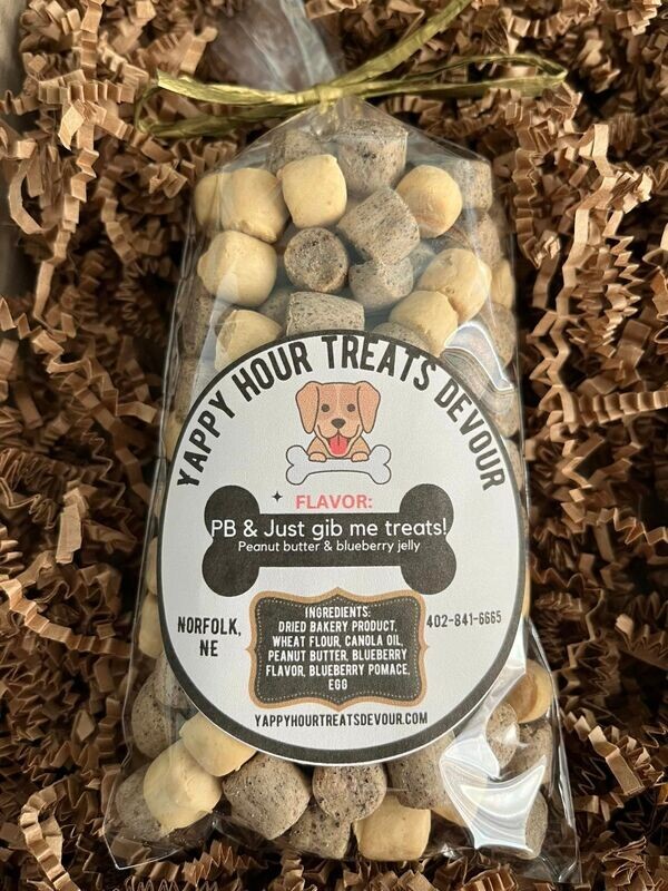 PB & Just Gib Me Treats Gourmet Biscuits bites